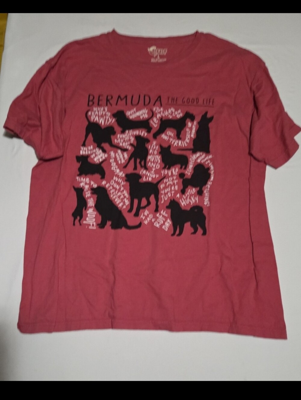 Rfbf women's large coral dog bermuda shirt #14
